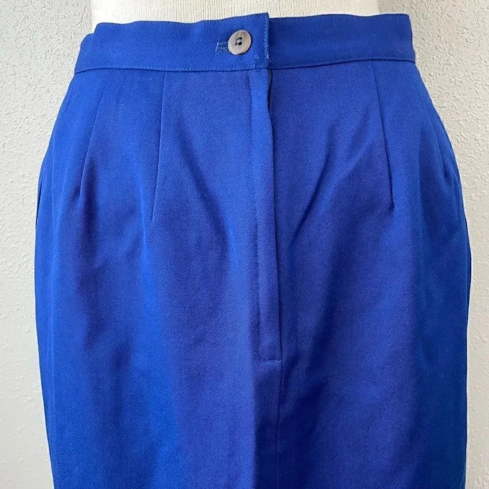 Bernard Holtzman Blue Wool Skirt Size 10 EUC